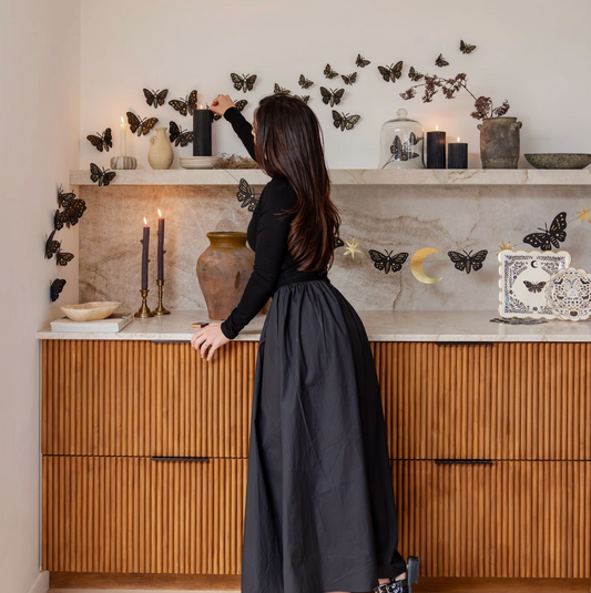 Black & Gold Wall Moths