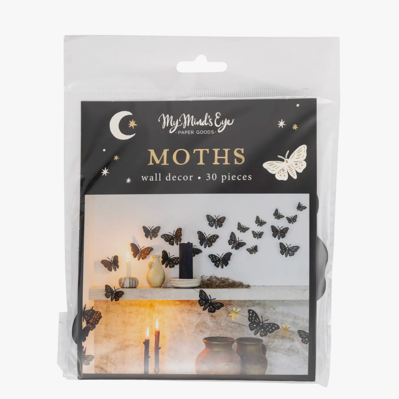 Black & Gold Wall Moths